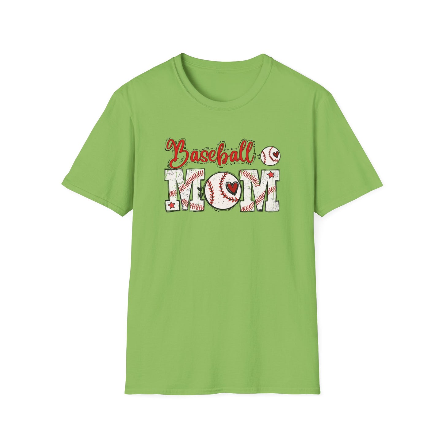 Baseball Mom Heart Shirt – Cute Game Day Sports Mom Tee | Trendy Baseball Mama Graphic T-Shirt