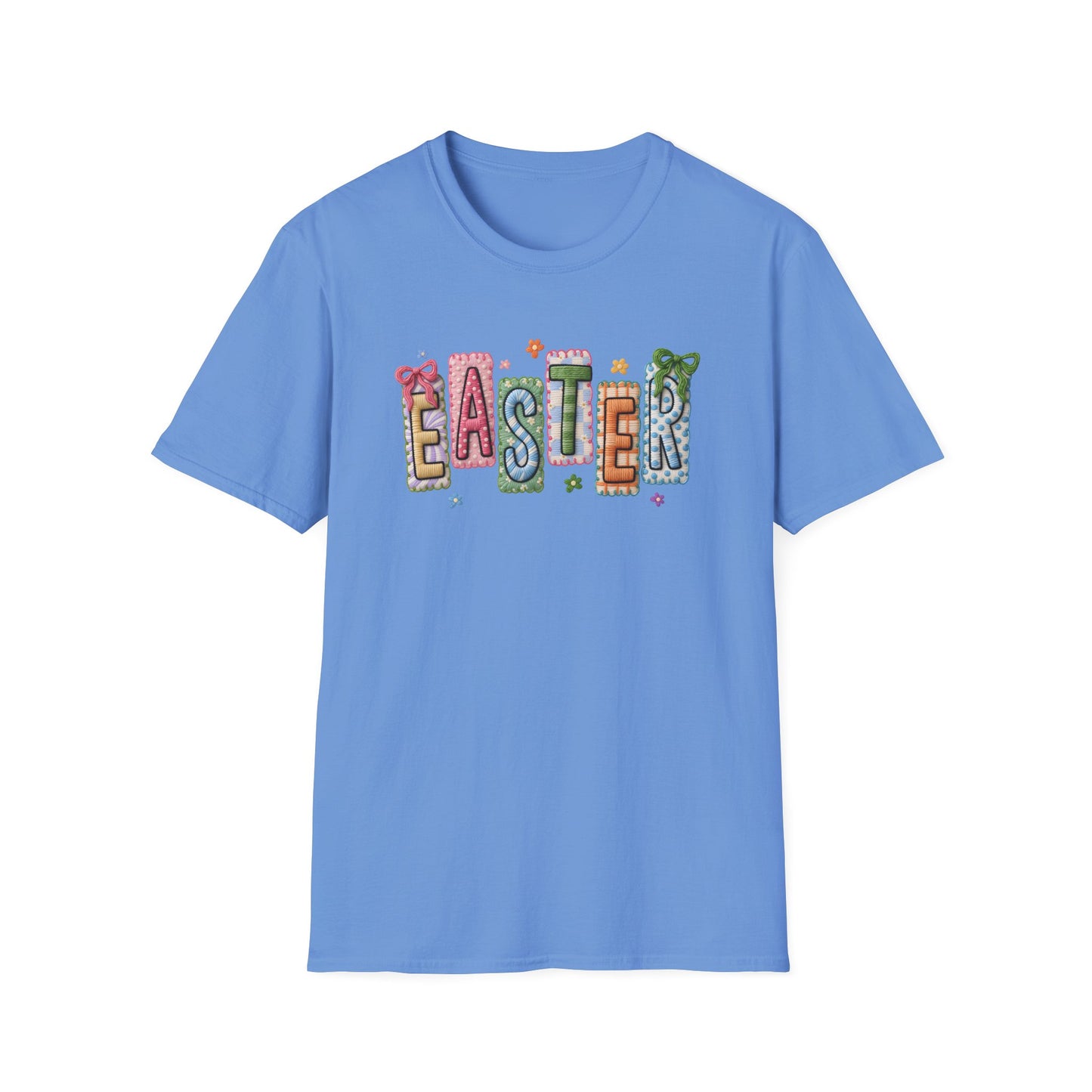 Cute Easter Shirt, Colorful Easter Letter T-Shirt, Spring Holiday Tee, Pastel Easter Outfit, Bunny Season Shirt, Easter Gift for Her