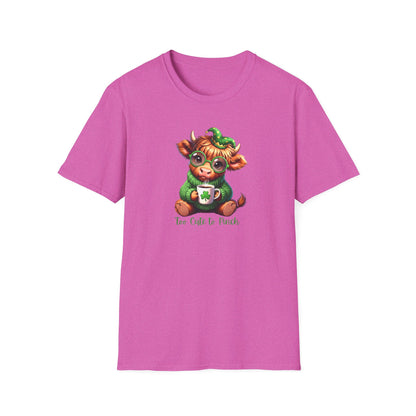 St. Patrick’s Baby Cow Tee — “Too Cute to Pinch” Cute Irish Clover T-Shirt