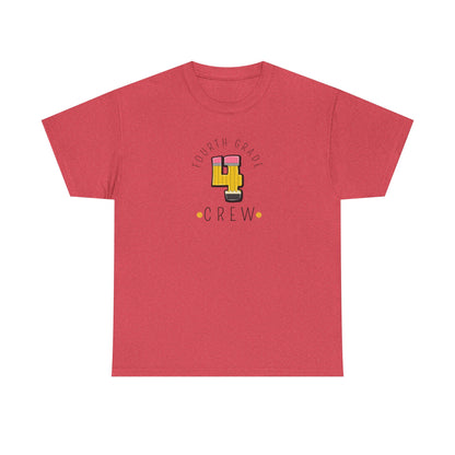 Fourth Grade Crew T-Shirt - Cute Back-to-School Tee -  Teacher Team Tee -