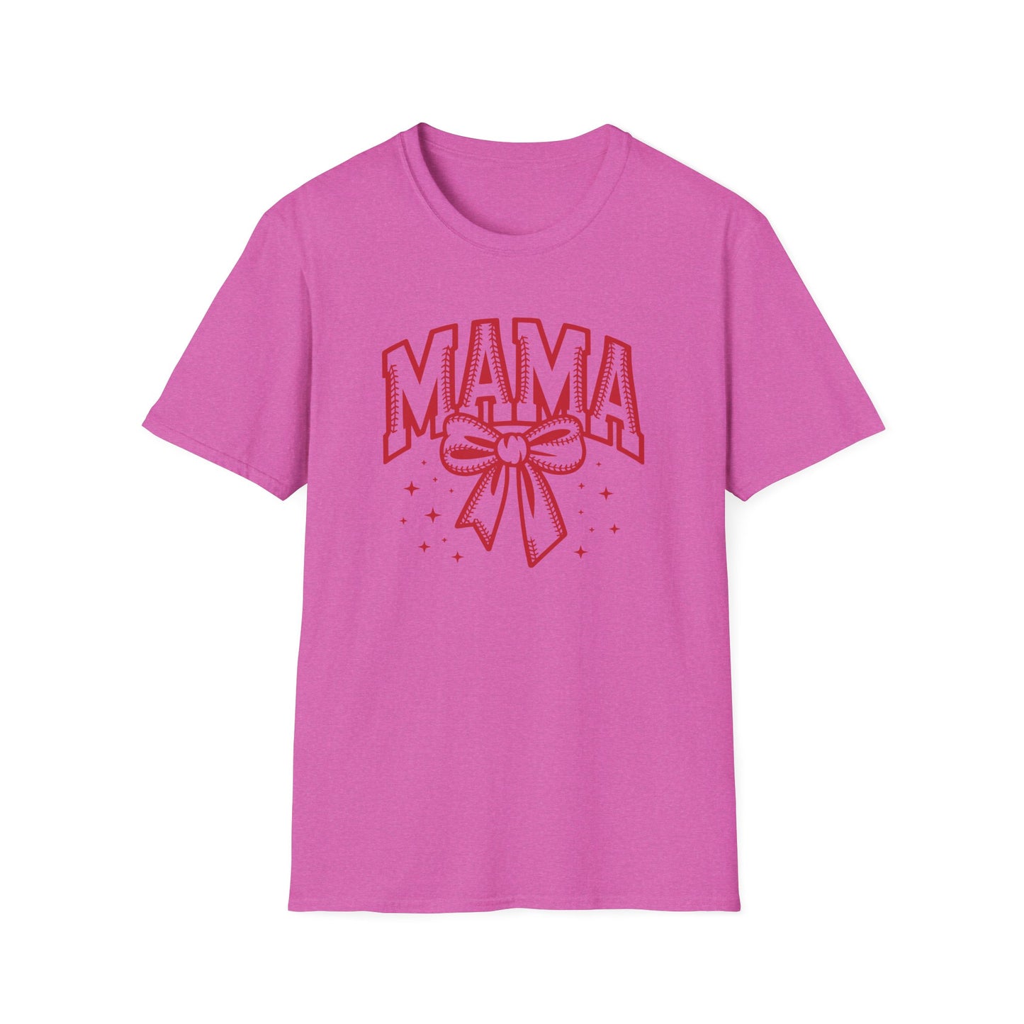 Baseball Mama Bow Shirt – Cute Game Day Sports Mom Tee | Trendy Coquette Style Baseball Mom Graphic T-Shirt