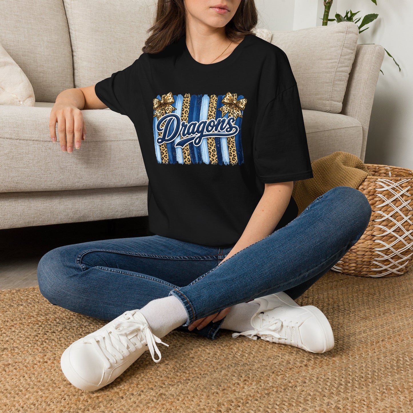 School Spirit Collection - Leopard Stripe T-Shirt