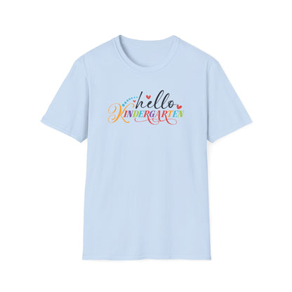 Hello Grade Teacher Shirts | Retro Back to School Graphic Tees | Preschool, Pre-K, Kindergarten, First, Second & Third Grade Teacher Shirt | Gildan 64000 Softstyle Tee