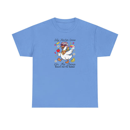 Silly Teacher Goose Shirt – Funny Teacher Tee – “On The Loose” Graphic T-Shirt – Cute Back to School Gift for Teachers