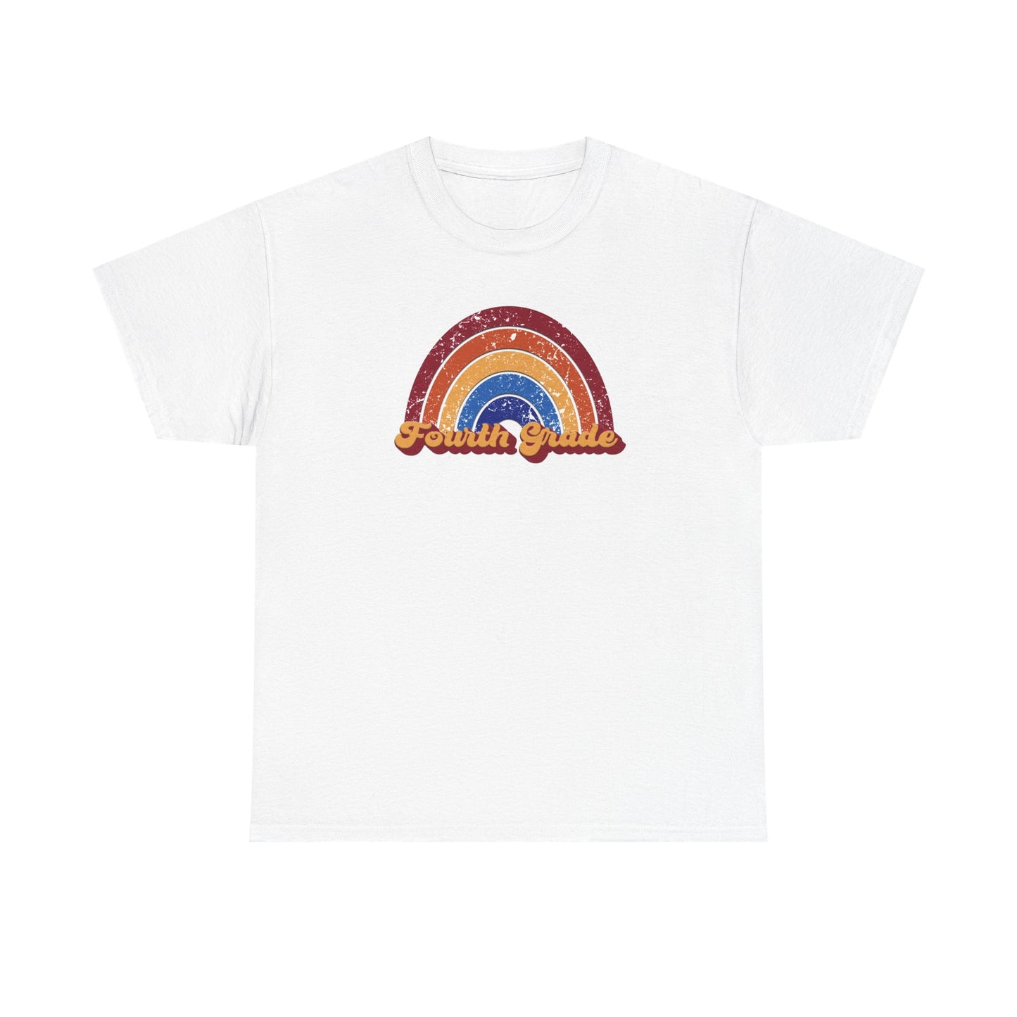 Fourth Grade Retro Rainbow Shirt - Team Pick