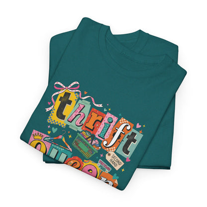 Thrift Queen T-Shirt – Vintage Thrifting Graphic Tee, Retro Style Funny Thrift Shop Shirt