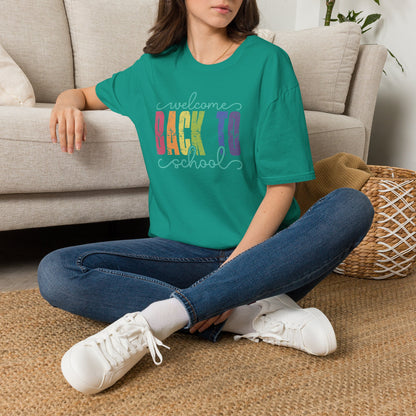 Back to School T-Shirt — "Welcome Back to School" Colorful Retro Print