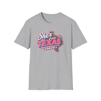 She’s From Texas I Can Tell Shirt | Retro Western Texas Graphic Tee | Southern Cowgirl T-Shirt