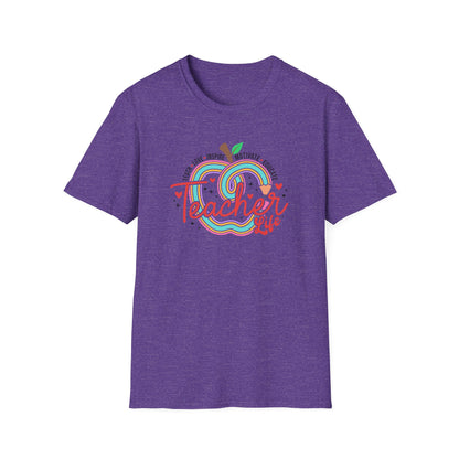 Teacher Life – Cute Apple Graphic Teacher Tee