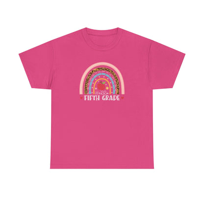 Hello Fifth Grade Rainbow Team Tee - Perfect for Classroom Fun