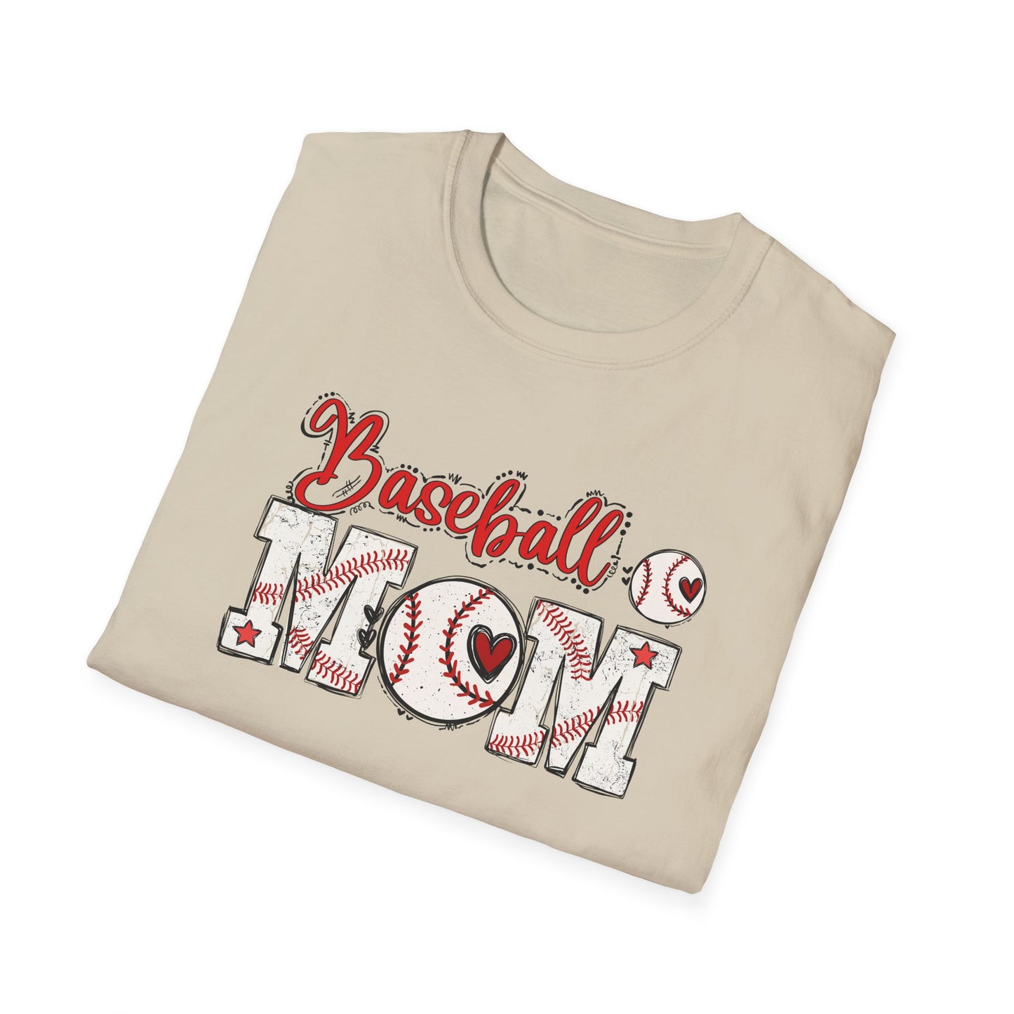 Baseball Mom Heart Shirt – Cute Game Day Sports Mom Tee | Trendy Baseball Mama Graphic T-Shirt