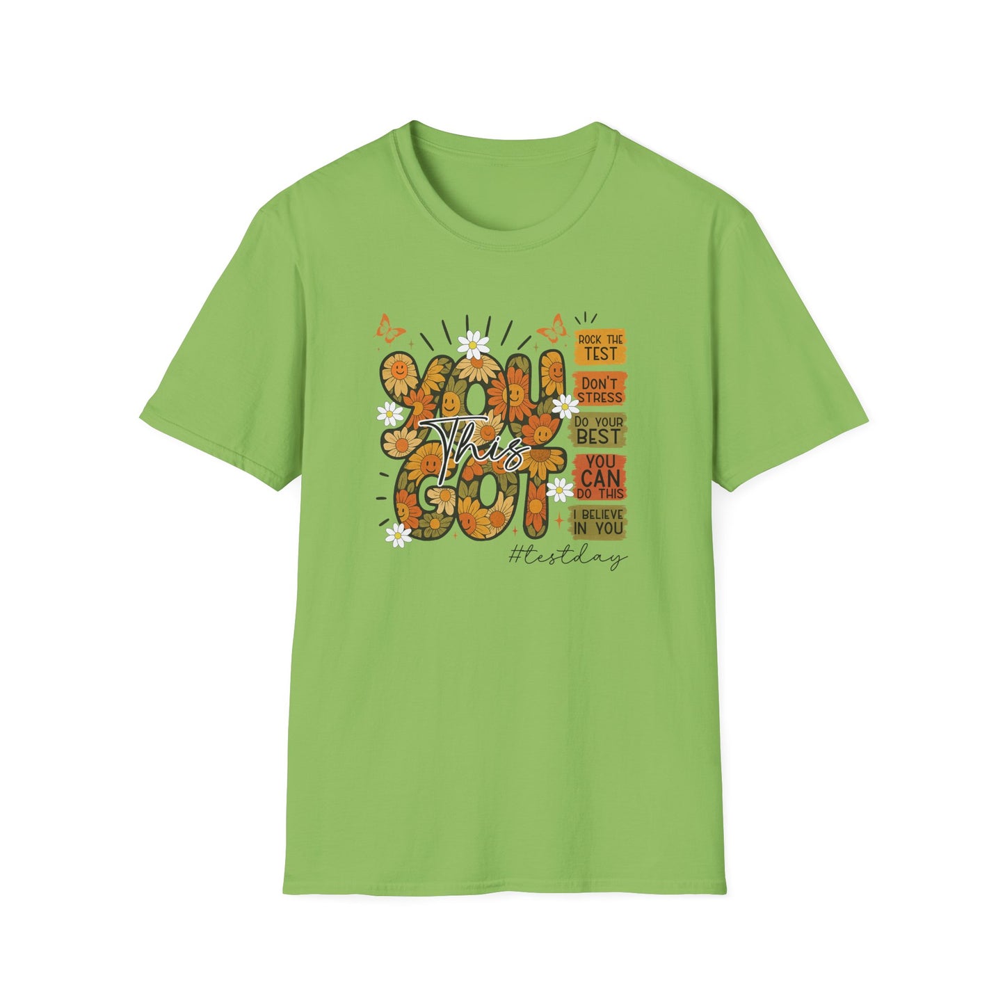 You Got This Floral T-Shirt — Retro 70's Style - Motivational Positive Quote Tee