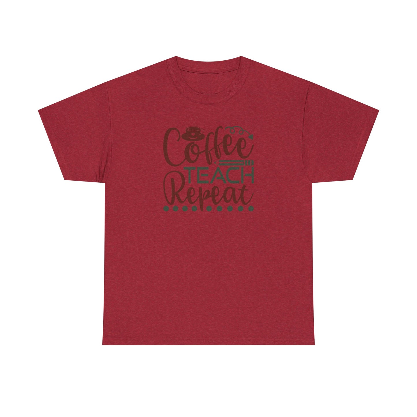 Coffee Teach Repeat Shirt | Cute Teacher T-Shirt | Coffee Lover Teacher Gift | Back To School Teacher Tee | Teacher Life Shirt