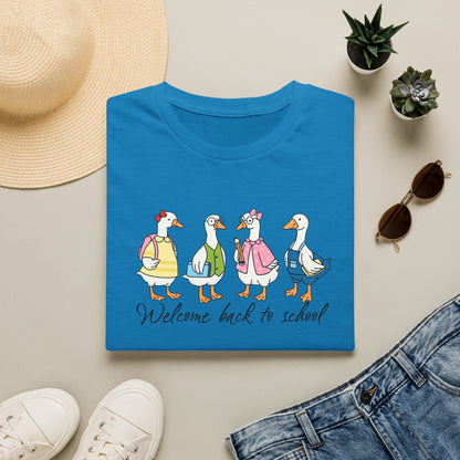 Back to School Ducklings T-Shirt — "Welcome back to school"