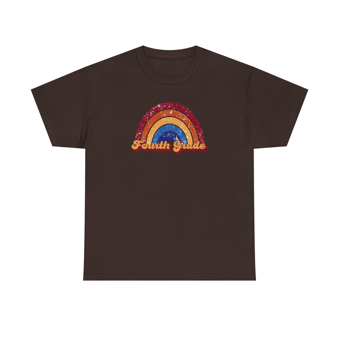 Fourth Grade Retro Rainbow Shirt - Team Pick