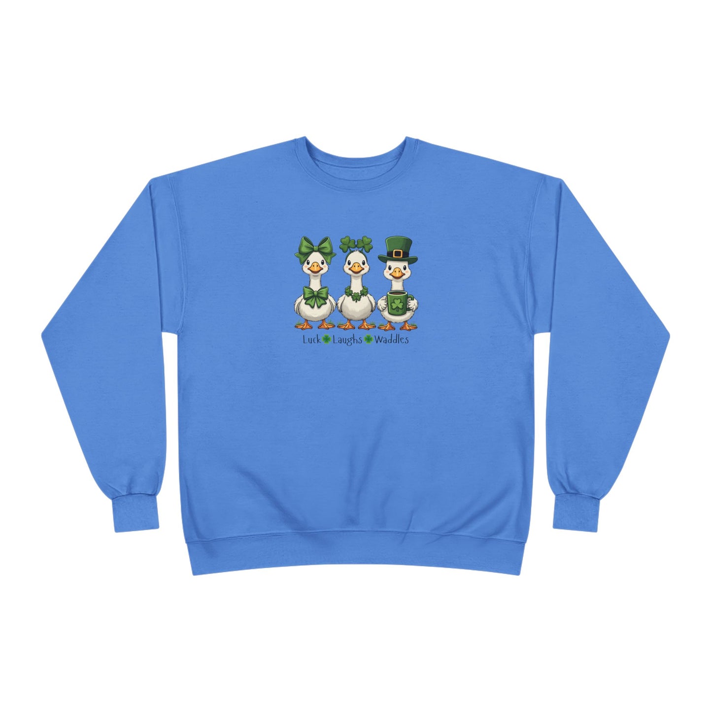 St. Patrick's Day Duck Family Crewneck Sweatshirt — "Luck of the Waddles"
