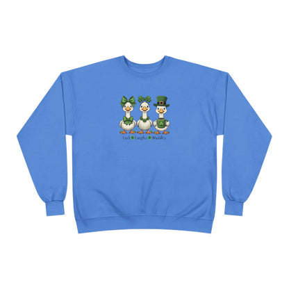 St. Patrick's Day Duck Family Crewneck Sweatshirt — "Luck of the Waddles"