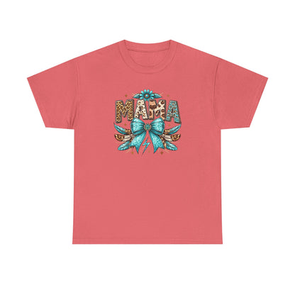 Mama Leopard Print Shirt –  Western Mama Shirt – Cowgirl Mom Graphic Tee – Trendy Mama Shirt