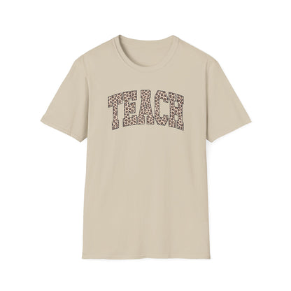 Leopard TEACH – Cute Teacher T-Shirt for Women