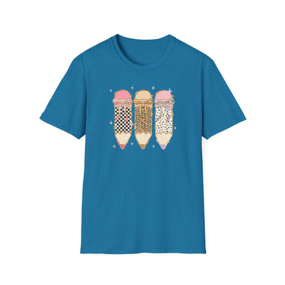 Coquette Pencil Teacher Shirt | Bow Pencil Teacher T-Shirt | Pink Leopard Checkered School Shirt