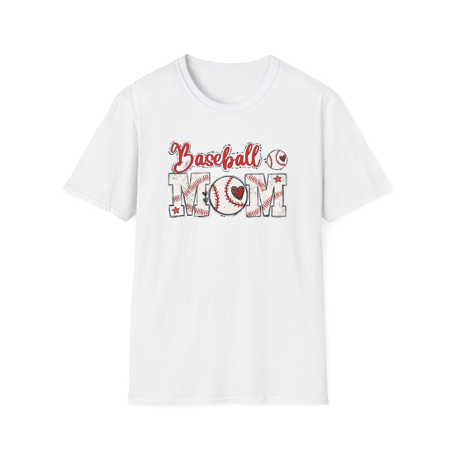 Baseball Mom Heart Shirt – Cute Game Day Sports Mom Tee | Trendy Baseball Mama Graphic T-Shirt