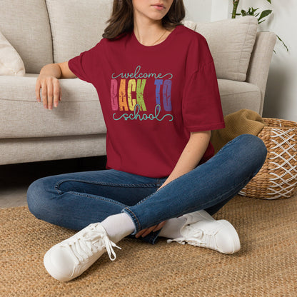 Back to School T-Shirt — "Welcome Back to School" Colorful Retro Print