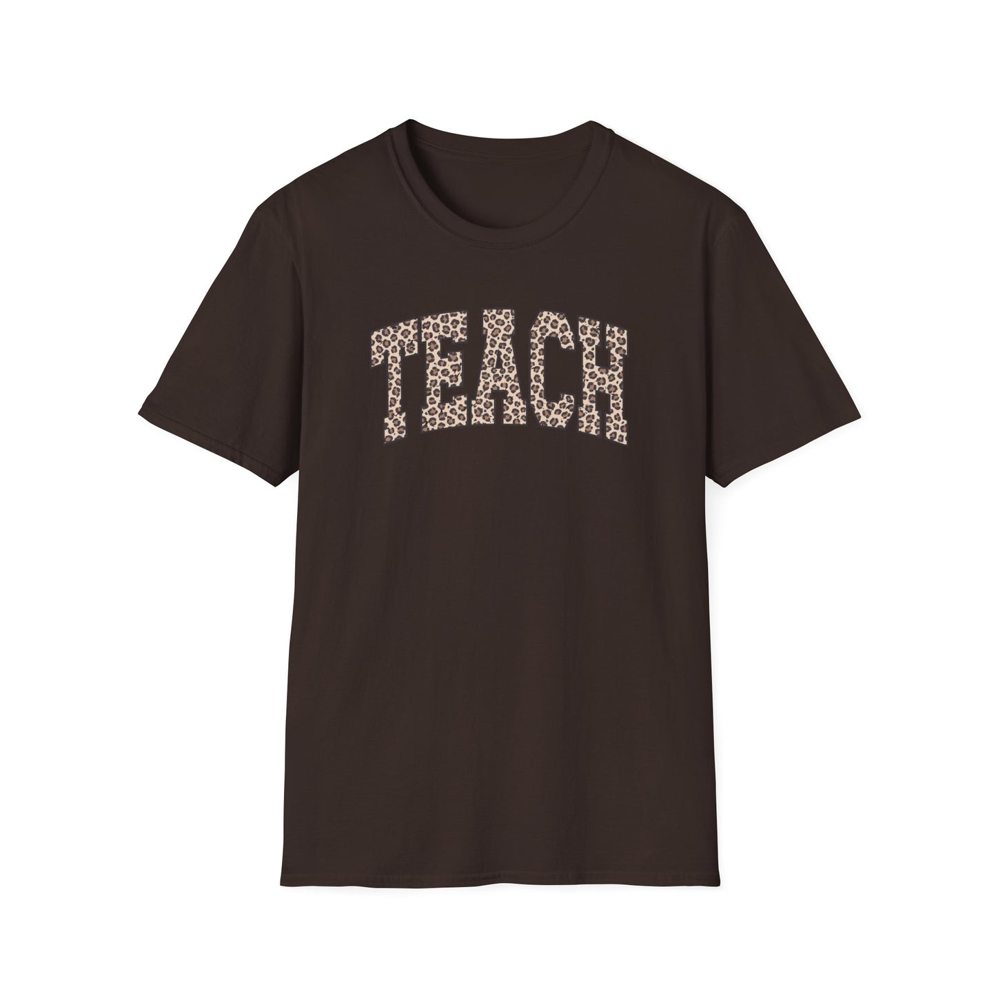 Leopard Print TEACH Shirt – Cute Teacher T-Shirt for Women – Back to School Graphic Tee – Teacher Appreciation Gift – Trendy Educator Shirt