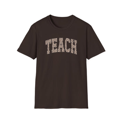 Leopard TEACH – Cute Teacher T-Shirt for Women