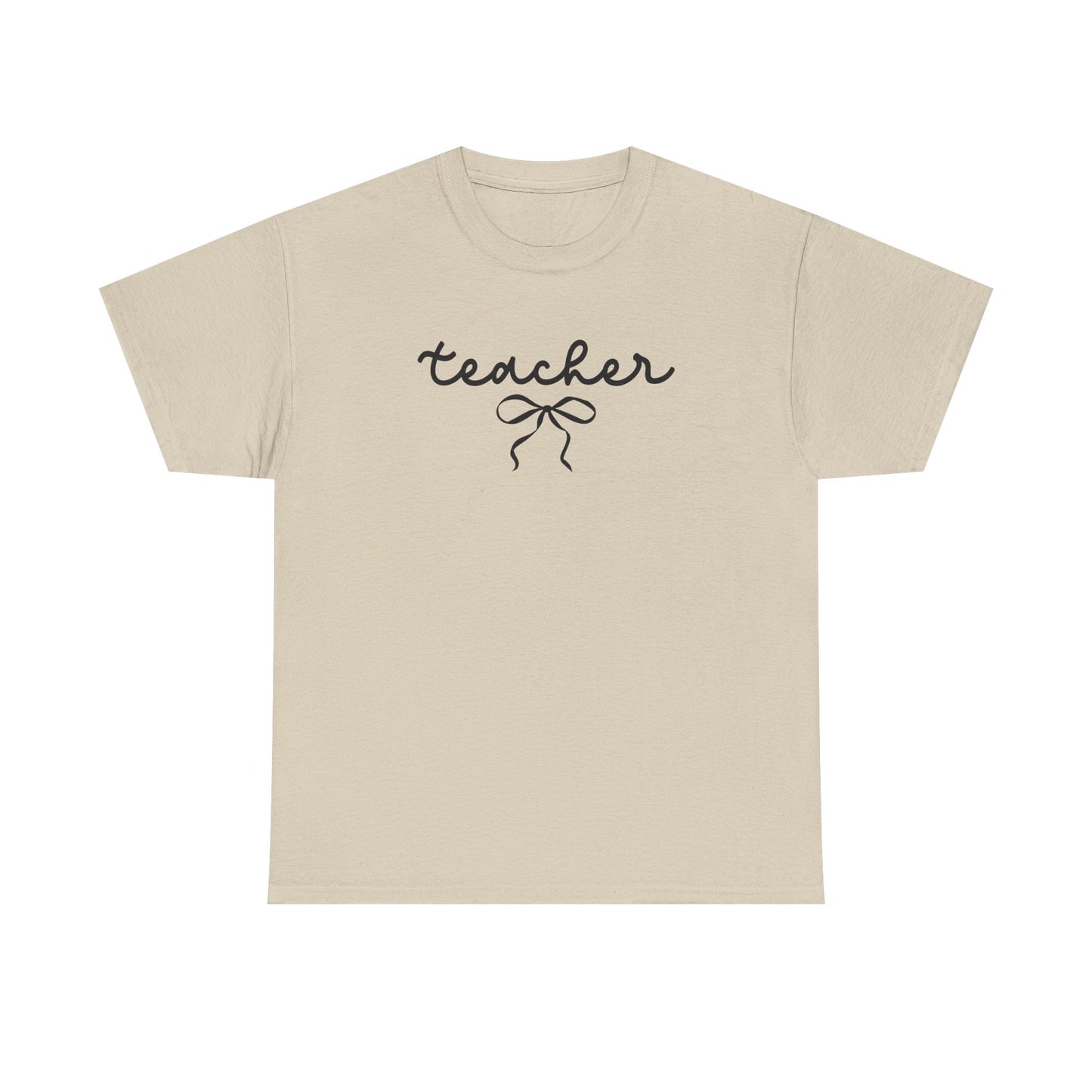 Teacher Script Tee - Teacher Bow Graphic Tee | Cute Teacher Shirt