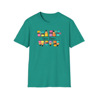 Personalized Pencil Graphic T-Shirt – Cute Back to School Teacher Tee