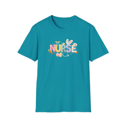 Nurse Floral Icons T-Shirt — Colorful Medical Staff Gift for Nurses