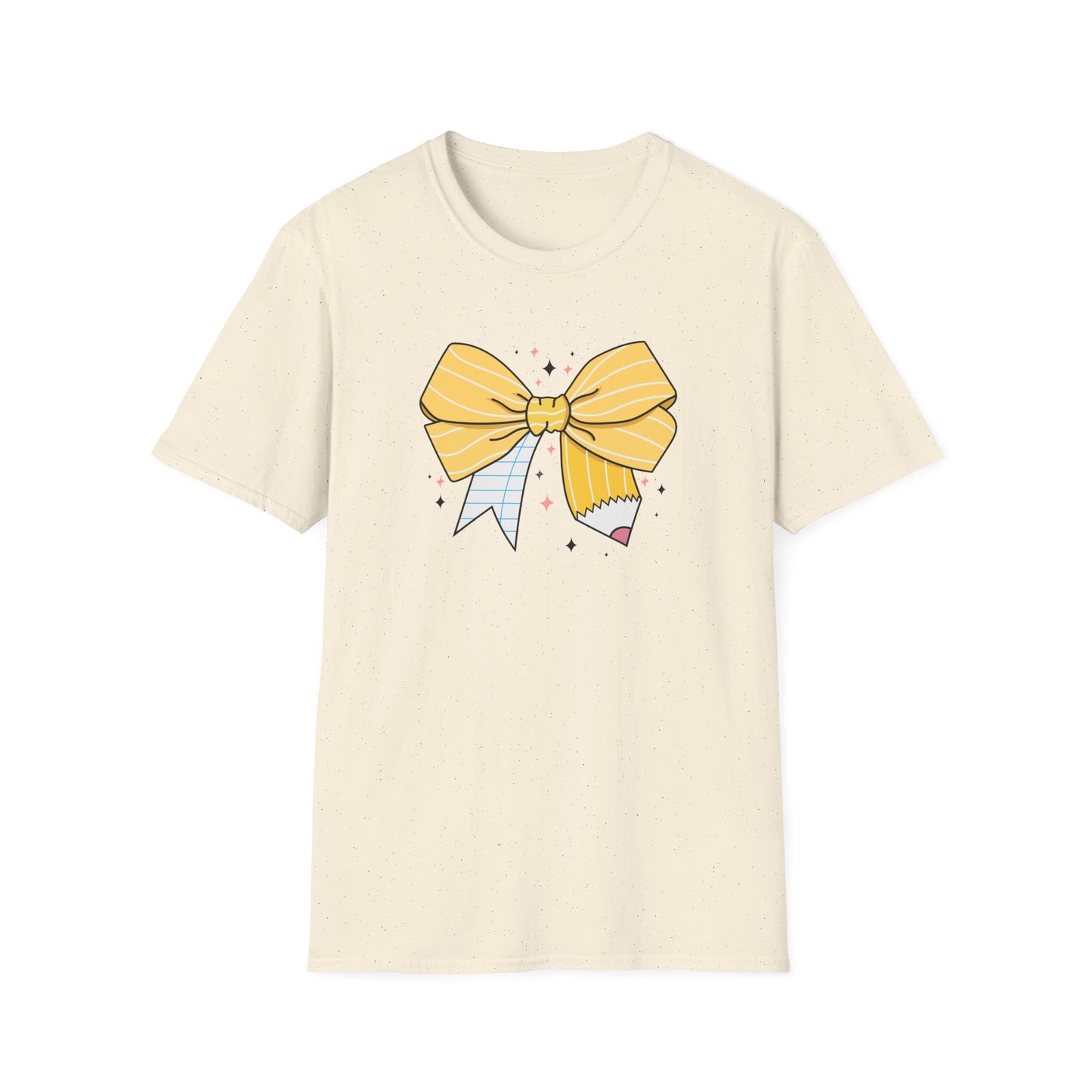 Yellow Bow Graphic T-Shirt — Cute Ribbon Illustration Tee