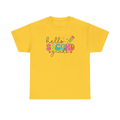 Hello Second Grade - Grade Level Teacher Team Shirt