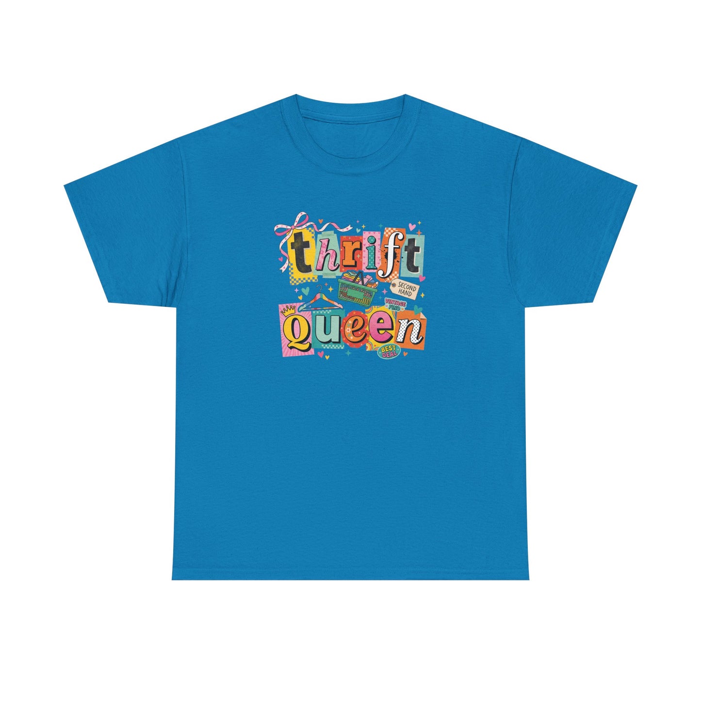 Thrift Queen T-Shirt – Vintage Thrifting Graphic Tee, Retro Style Funny Thrift Shop Shirt