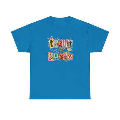 Thrift Queen T-Shirt – Vintage Thrifting Graphic Tee, Retro Style Funny Thrift Shop Shirt