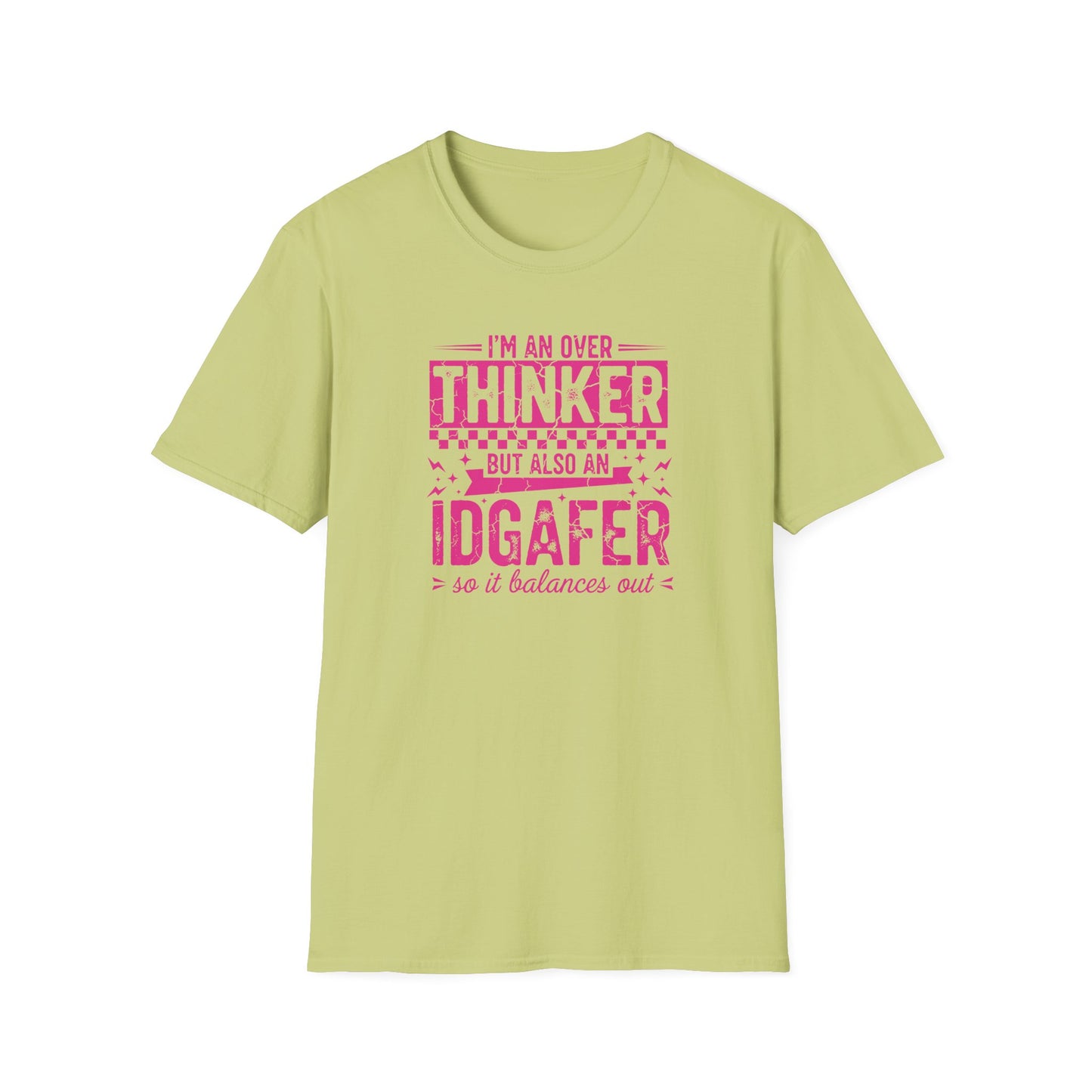 Funny Quote T-Shirt – Overthinker IDGAF Shirt | Sarcastic Graphic Tee | Unisex Casual Top