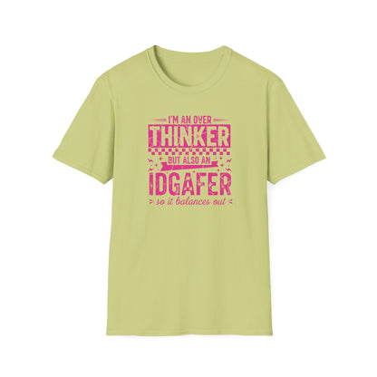 Funny Quote T-Shirt – Overthinker IDGAF Shirt | Sarcastic Graphic Tee | Unisex Casual Top