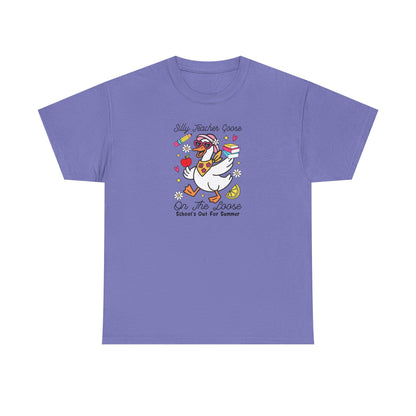 Silly Teacher Goose Shirt – Funny Teacher Tee – “On The Loose” Graphic T-Shirt – Cute Back to School Gift for Teachers