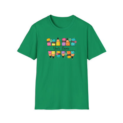 Personalized Pencil Graphic T-Shirt – Cute Back to School Teacher Tee