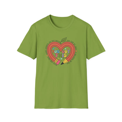 You Got This -Full of Love Pencil State Testing Teacher Shirt – “You Got This” Graphic Tee, Cute Educator T-Shirt, Funny Classroom Apparel