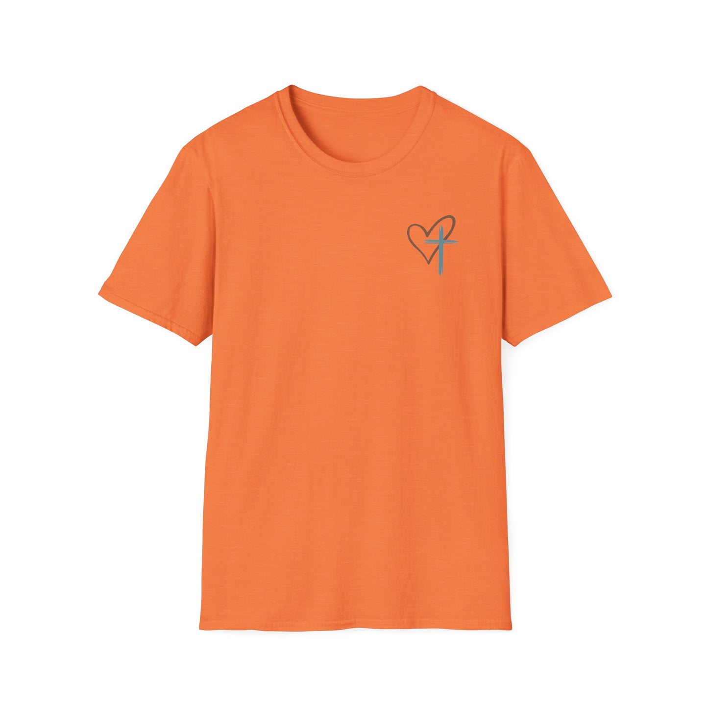 Jesus Has My Back Tee — Christian Cross Heart Graphic T-Shirt