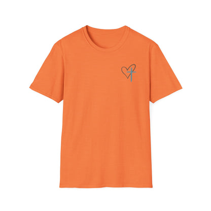 Jesus Has My Back Tee — Christian Cross Heart Graphic T-Shirt