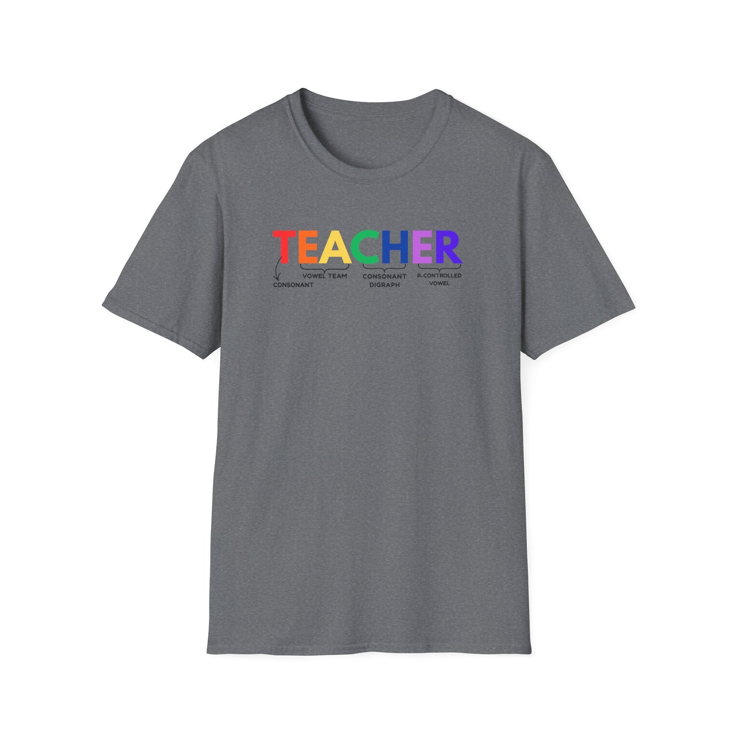 "TEACHER" Phonics Word Segmentation Shirt – Spelling Rules Edition