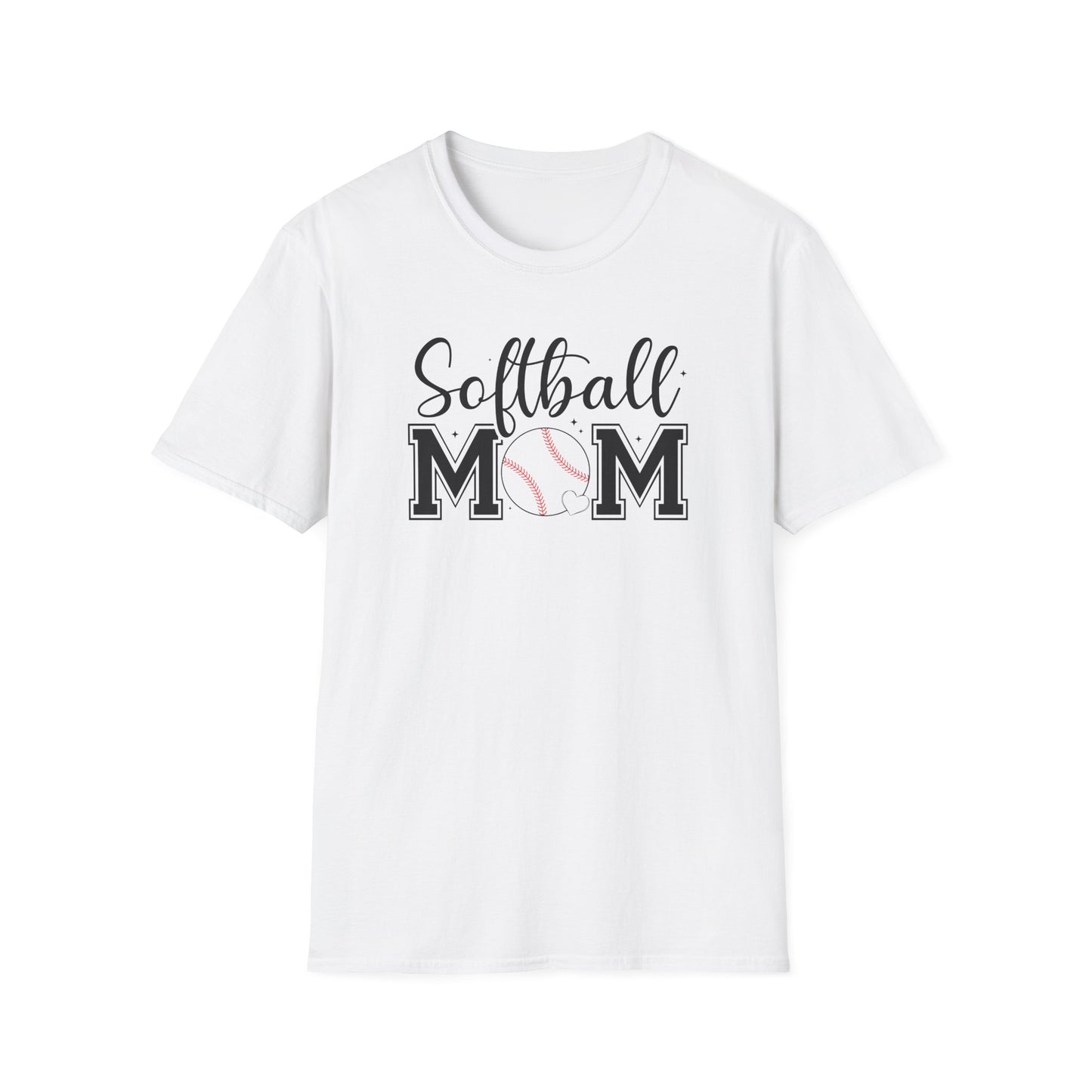 Softball Mom Front & Back Shirt – Trendy Softball Mom Graphic Tee, Double-Sided Game Day Shirt, Sports Mom Gift, Softball Season Apparel