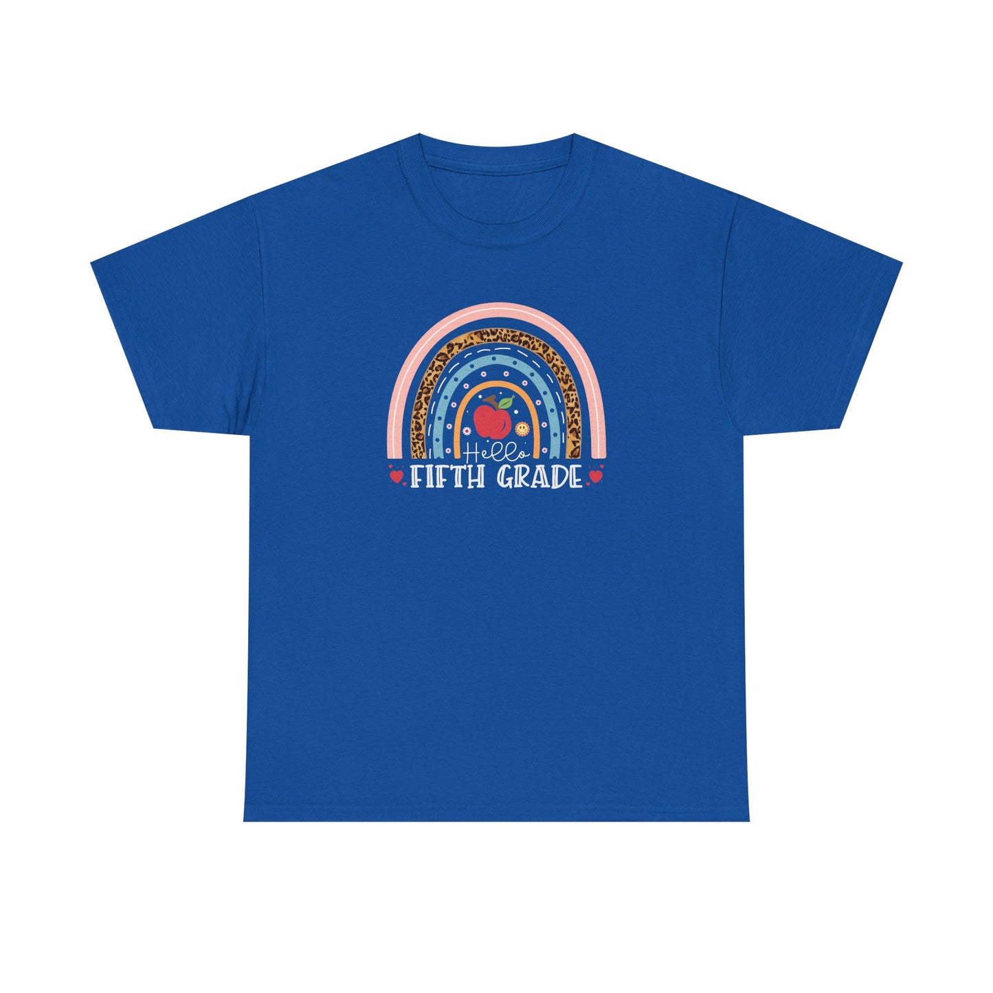 Hello Fifth Grade Rainbow Team Tee - Perfect for Classroom Fun