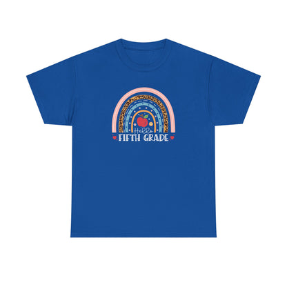 Hello Fifth Grade Rainbow Team Tee - Perfect for Classroom Fun