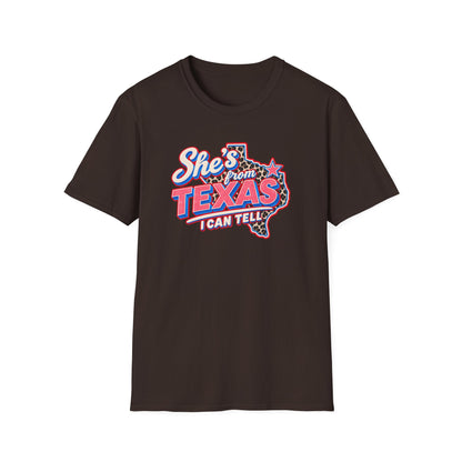 She’s From Texas I Can Tell Shirt | Retro Western Texas Graphic Tee | Southern Cowgirl T-Shirt