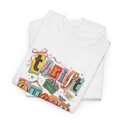 Thrift Queen T-Shirt – Vintage Thrifting Graphic Tee, Retro Style Funny Thrift Shop Shirt