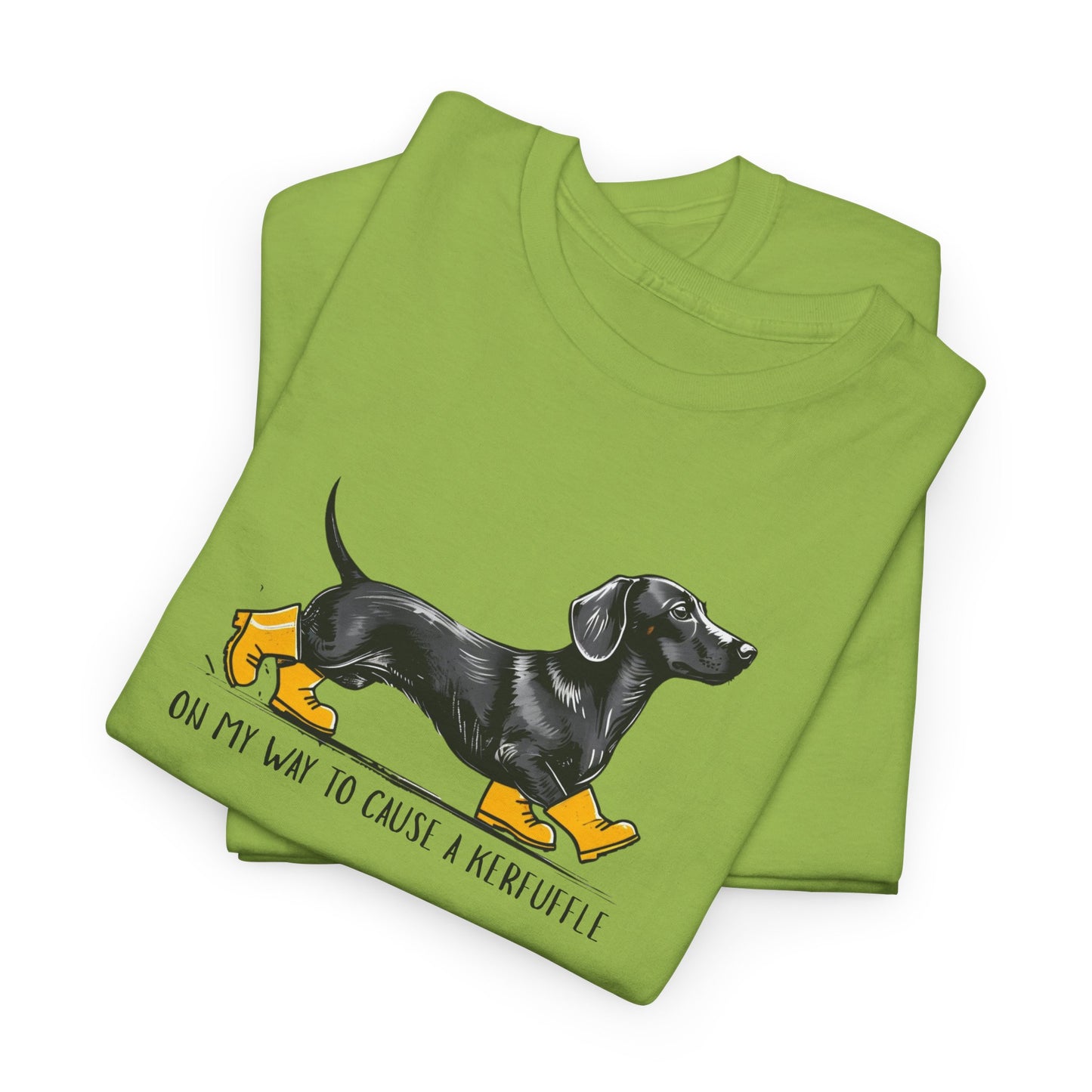 Funny Dachshund Shirt – “On My Way to Cause a Kerfuffle” Tee | Cute Wiener Dog Shirt
