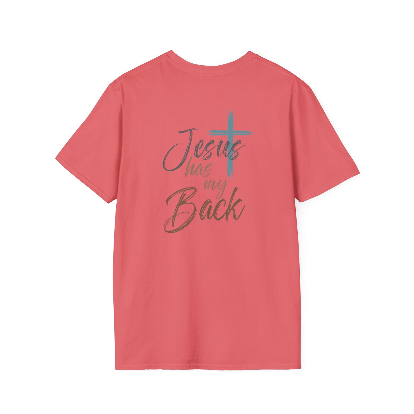 Jesus Has My Back Tee — Christian Cross Heart Graphic T-Shirt